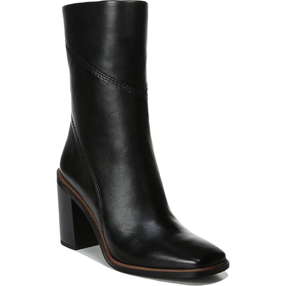 Franco Sarto Black Leather Ankle Boots